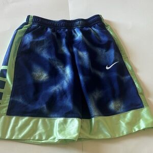 Nike Kids Navy and Lime Shorts XL